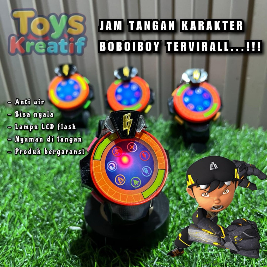 JAM TANGAN BOBOIBOY BISA NYALA TIDAK BISA BUNYI | JAM TANGAN KARAKTER BOBOIBOY ANAK LAKI LAKI