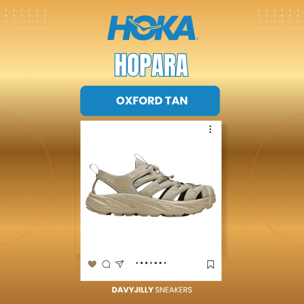 SEPATU SANDAL HOKA HOPARA OXFORD TAN SNEAKERS TRAIL