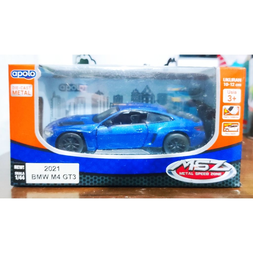 Apolo MSZ Diecast Metal Mainan Mobil Pullback Diecast 1:38-1:44