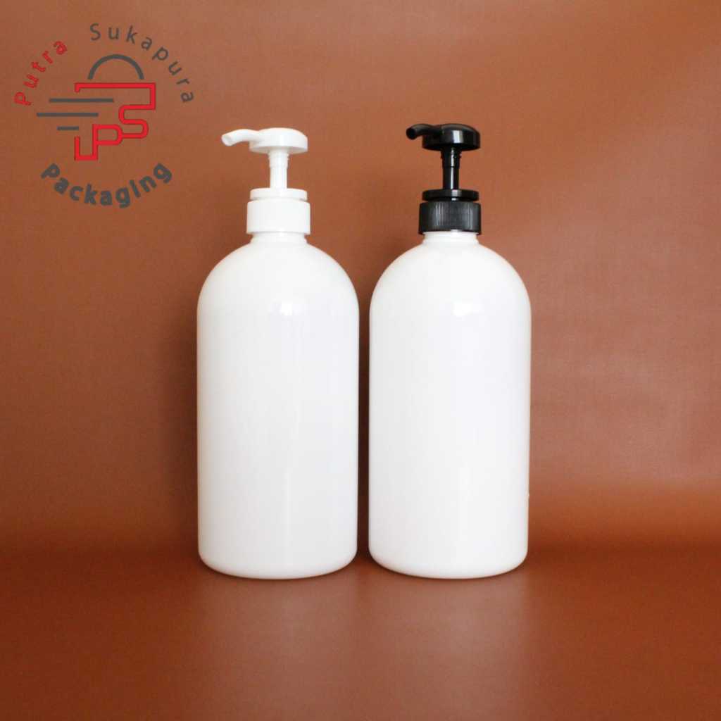 Botol Pump 1000ml putih pet / botol lotion pump 1000 ml putih pet pump neck 33