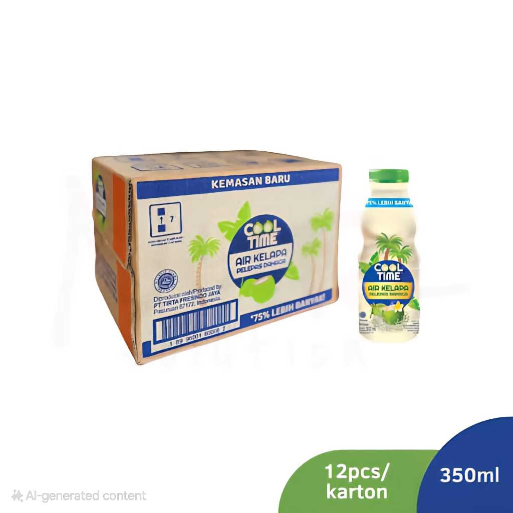 Cool Time Coconut Water 350ml - Cool Time air kelapa 350ml - Minuman air kelapa cool time - Coconut 