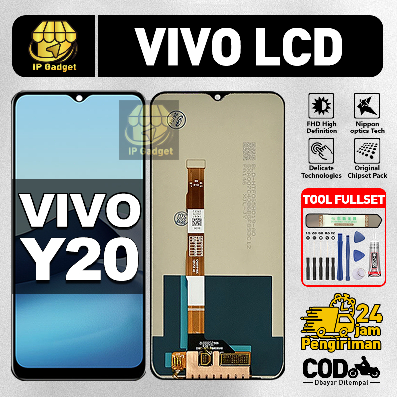 Original LCD VIVO Y20 fullset ori asli Layar hp touchscreen Sentuh Versi Tinggi COD