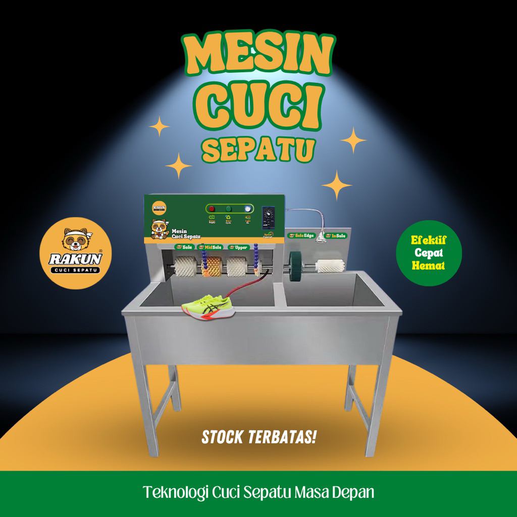 Mesin Cuci Sepatu Rakun - Teknologi Cuci Sepatu Masa Depan
