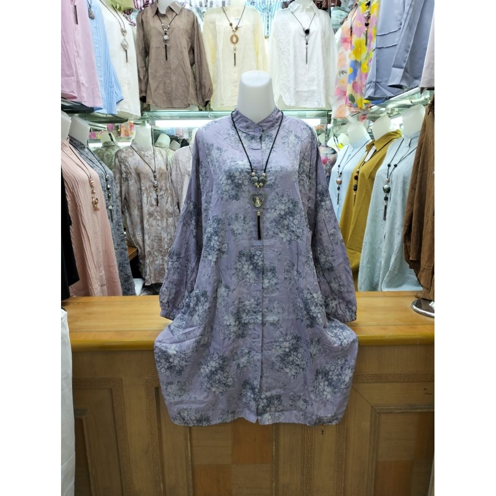 TUNIK JUMBO KATUN RAYON MOTIF BUNGA BUNGA T 214