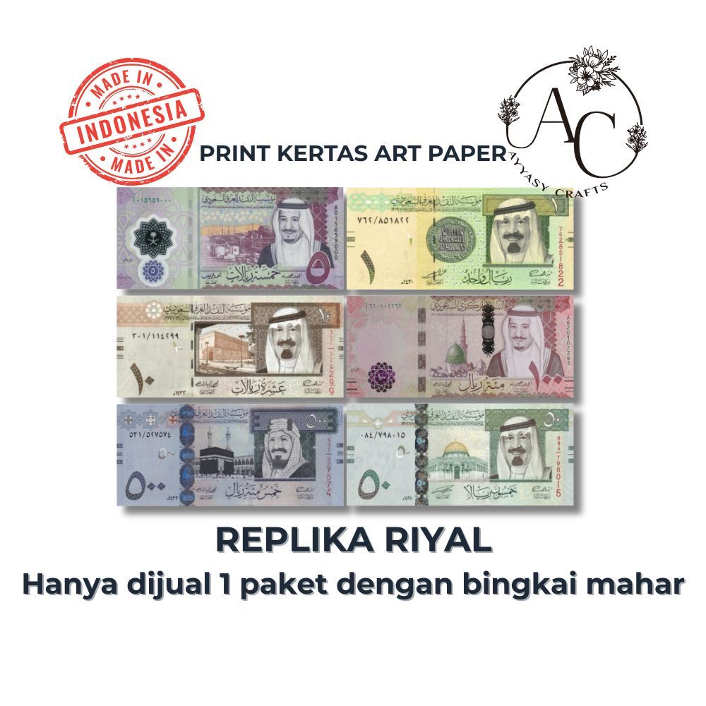 DIY HIASAN MAHAR REPLIKA RIYAL KERTAS