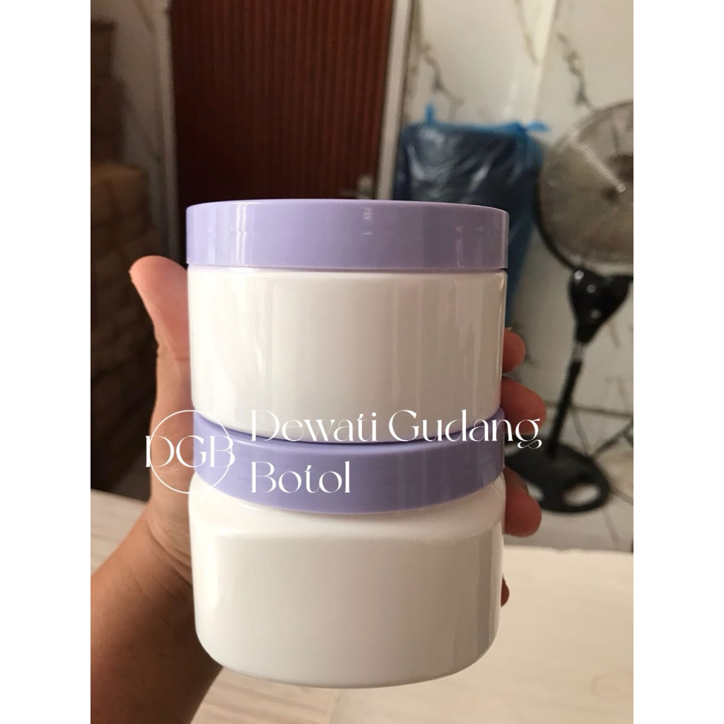 Pot lulur 250gr putih ungu tanpa plug