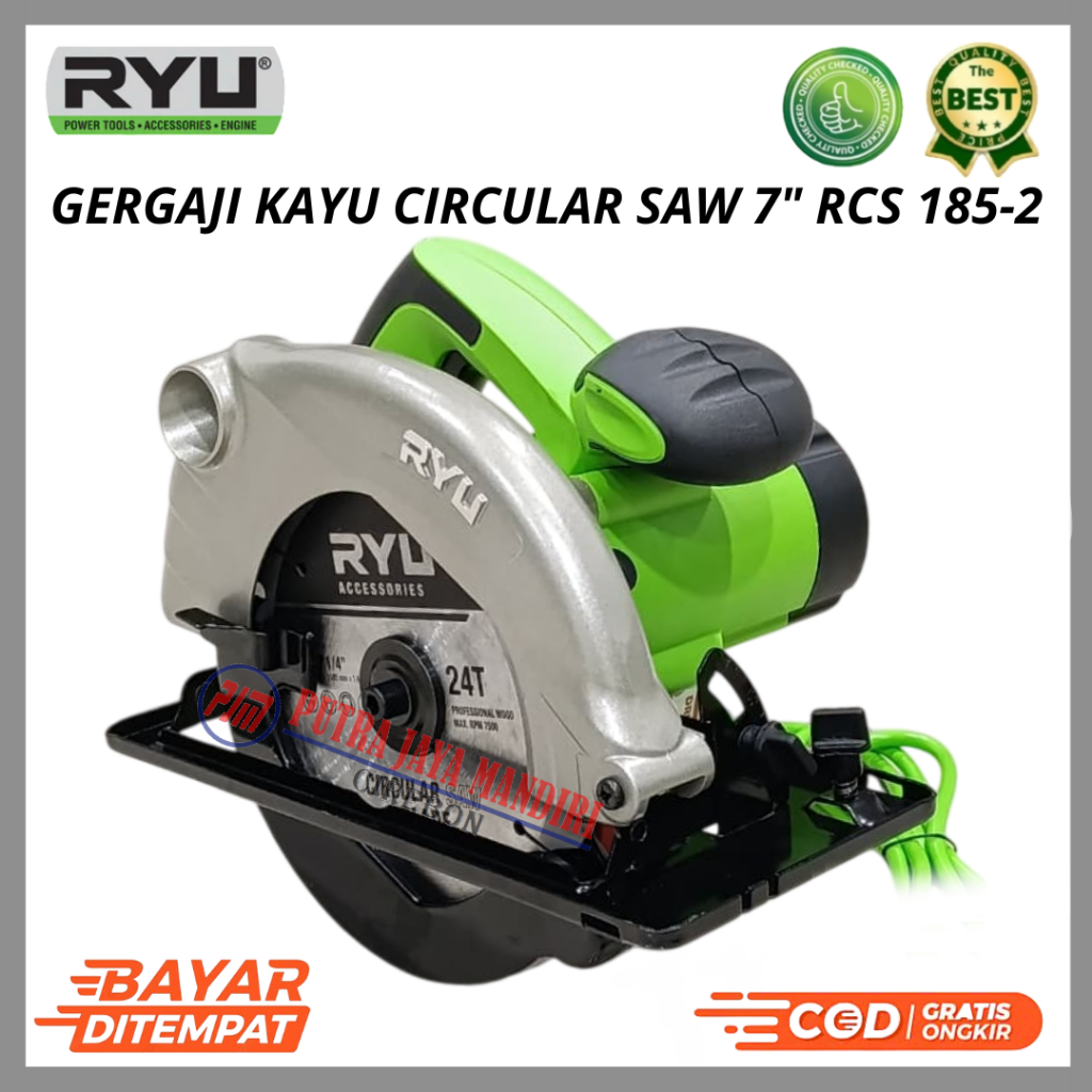 Ryu Circular Saw RCS 185-2 Mesin Potong Kayu / Circle 7 Inch