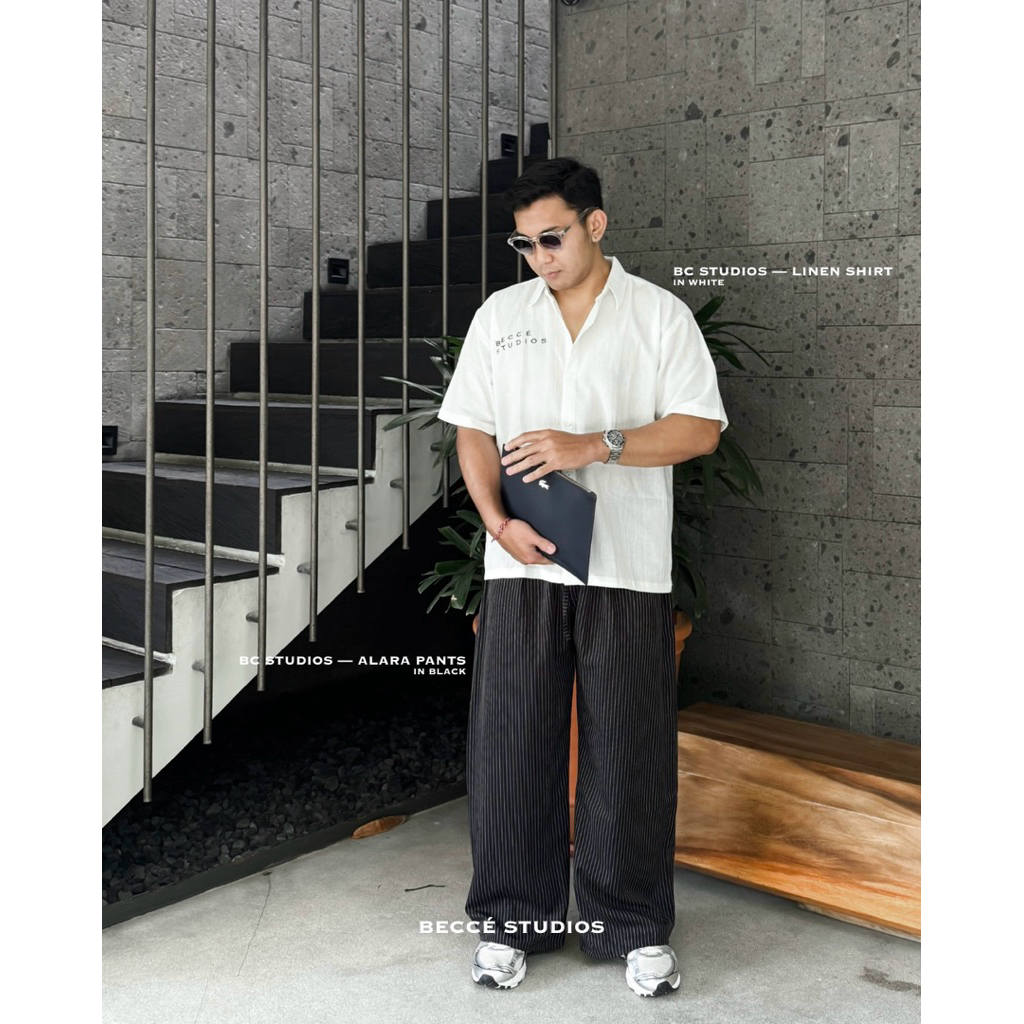 BC STUDIOS - LINEN SHIRT / MEN SHIRT / OVERSIZE SHIRT / MEN COLLECTION