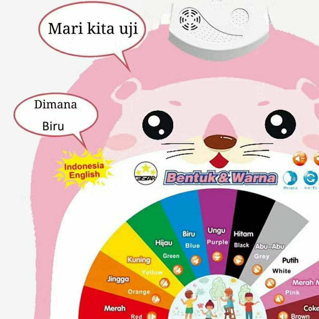 {JS} Poster Edukasi Suara Anak Belajar Bahasa Indonesia / Poster Dinding Suara Belajar Bahasa / Dind