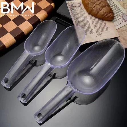 SKOP ES MIKA Serokan Es Batu Sendok Es Batu Plastik Acrylic Serokan Kacang Kopi Plastik Serbaguna