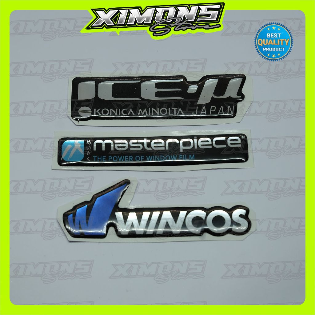 EMBLEM TIMBUL KACA FILM, WINCOS, MASTERPIECE, ICEU, EMBLEM KACA FILM