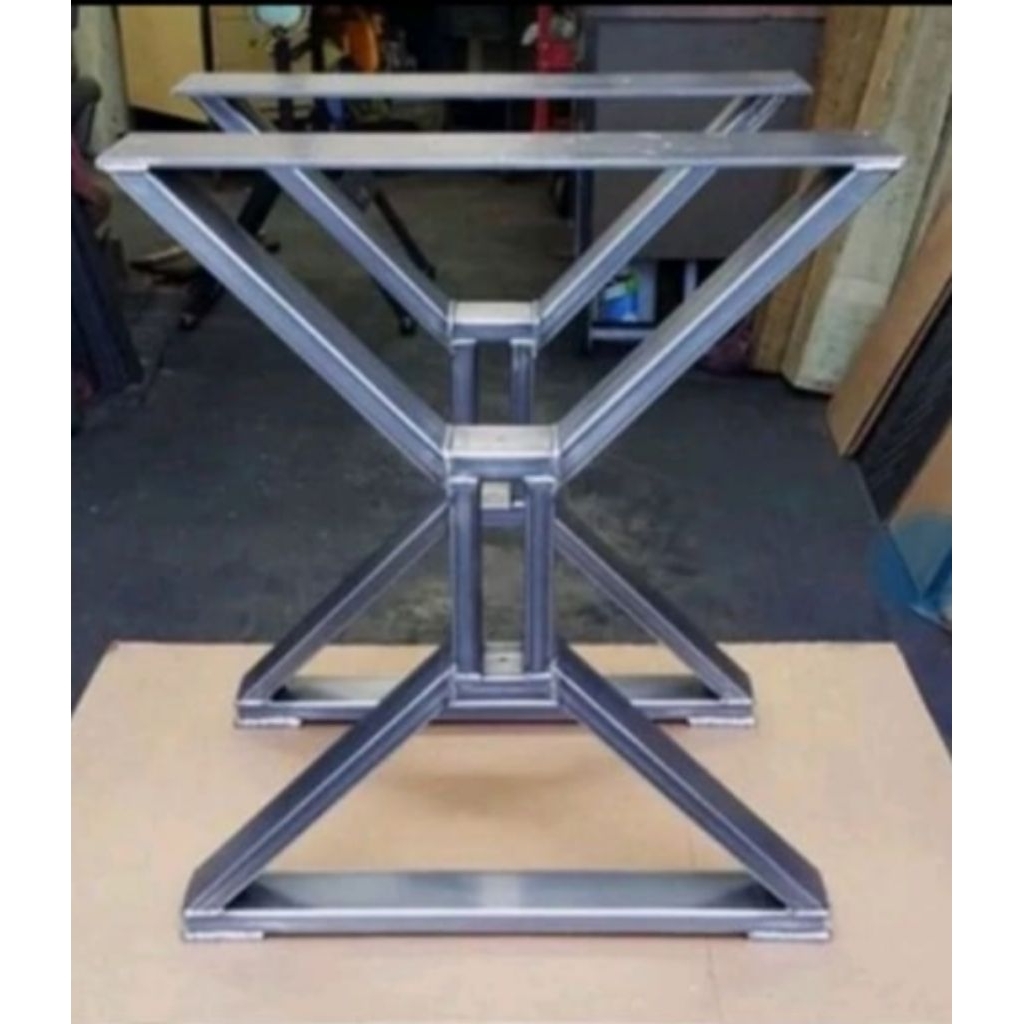 kaki meja besi hollow ukuran lebar 35 cm x tinggi 80 cm harga sepasang kanan dan kiri