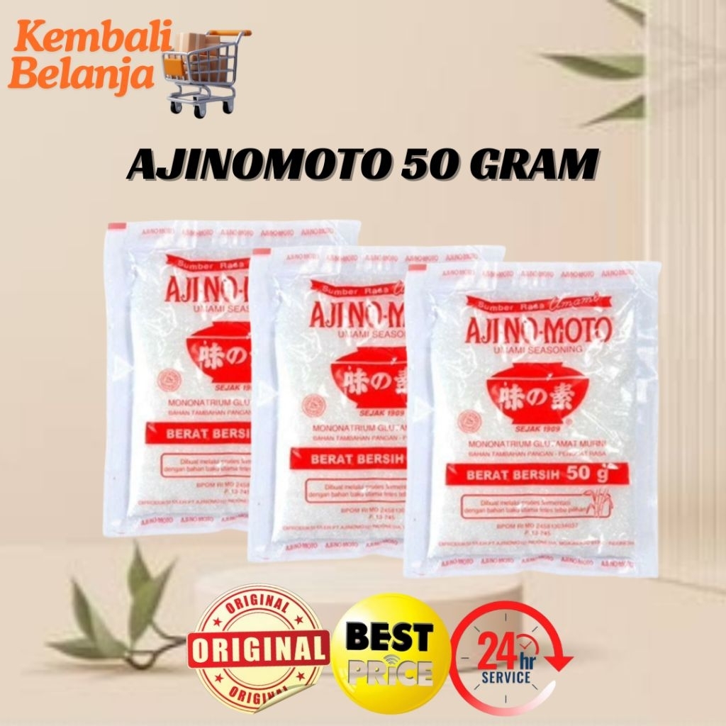 Bumbu Masak Ajinomoto 50 Gram/ Micin Ajinomoto/ Penyedap Ajinomoto/ MSG Ajinomoto/ Penyedap Rasa Aji