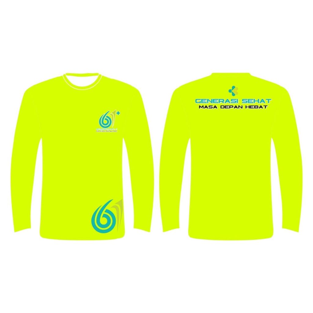 Tshirt Kaos KEMENKES GENERASI SEHAT MASA DEOAN HEBAT - KAOS LENGAN PANJANG KEMENKES - BAJU KEMENKES 