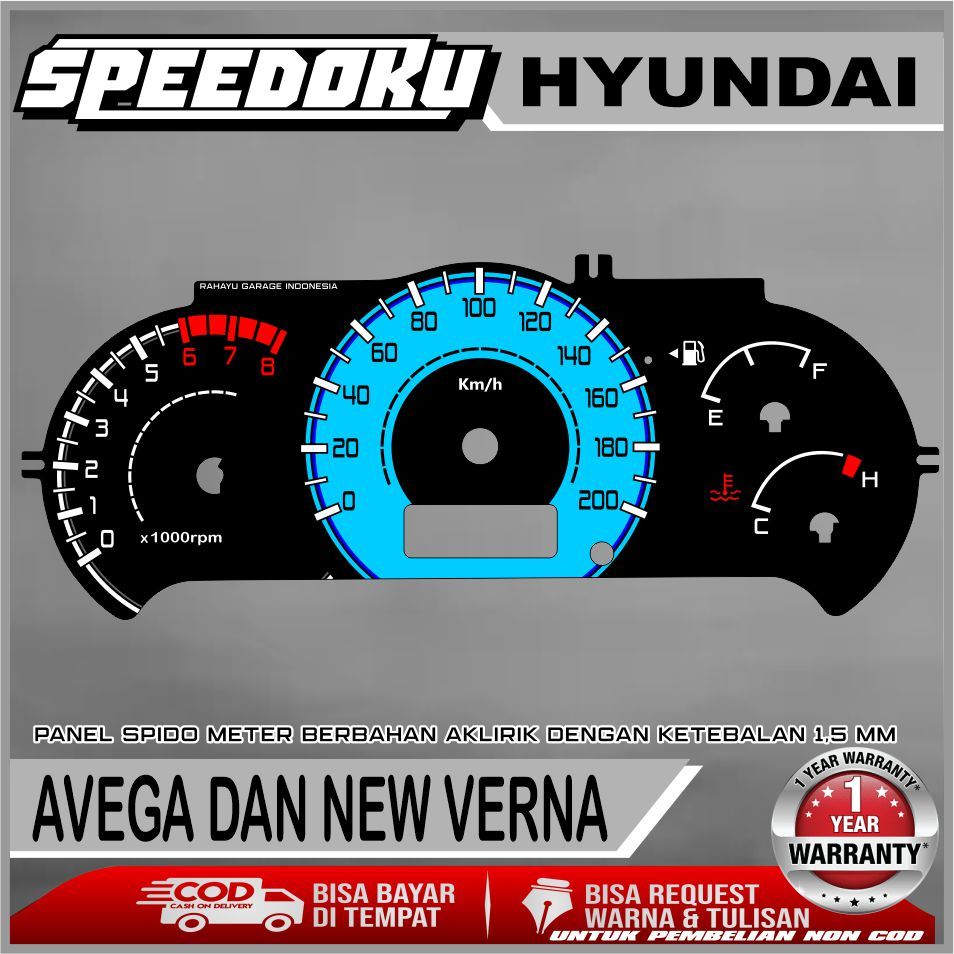 PAPAN SPEEDOMETER CUSTOM HYUNDAI AVEGA DAN NEW VERNA