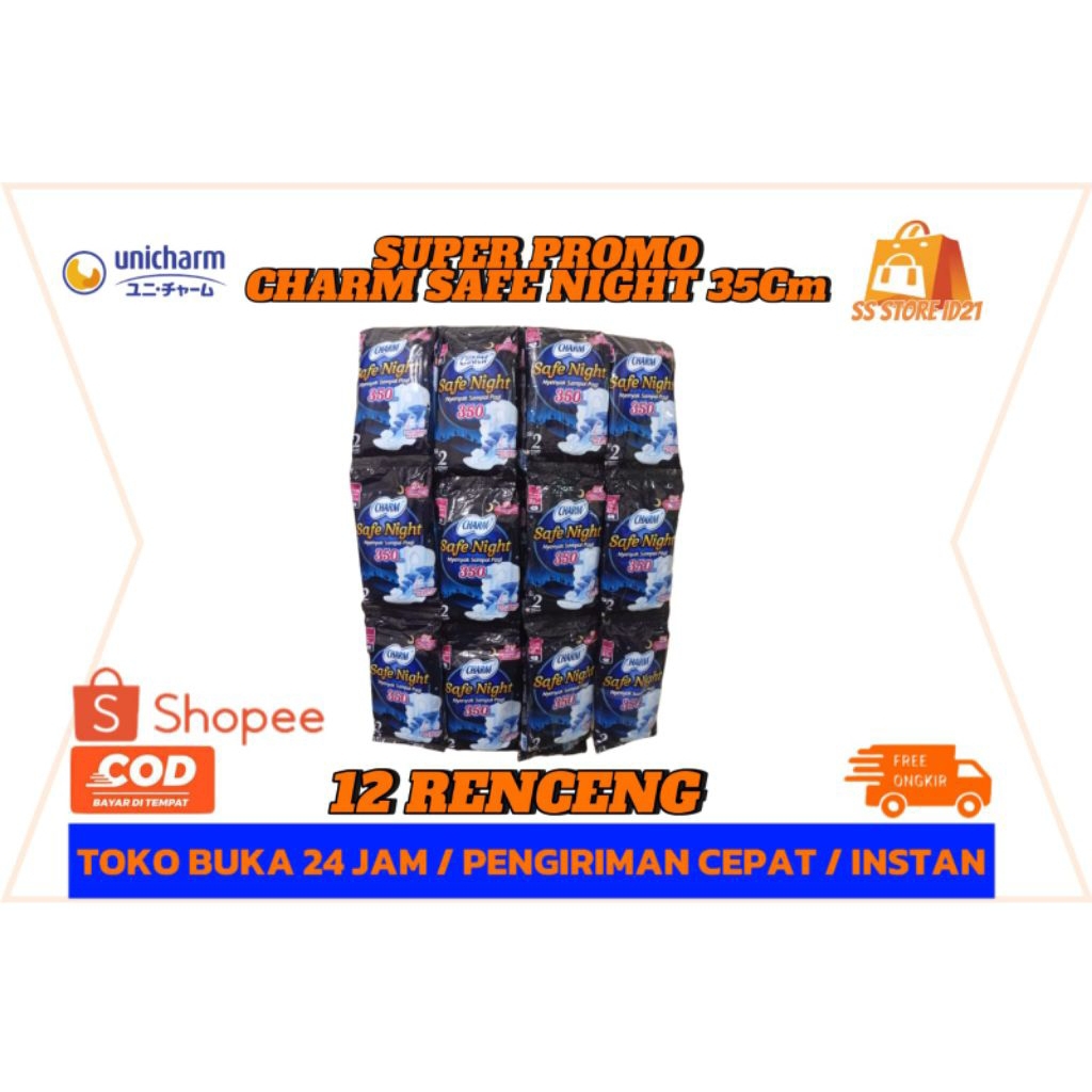Charm safe night 35cm 12 Renceng