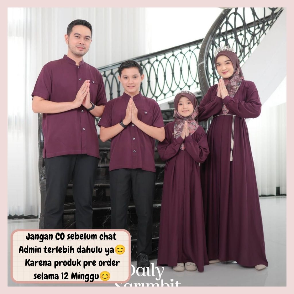 Daily sarimbit lebaran 2026 by Cazalea OPEN PRE ORDER (READY FEBRUARI 2026) family set couple keluar