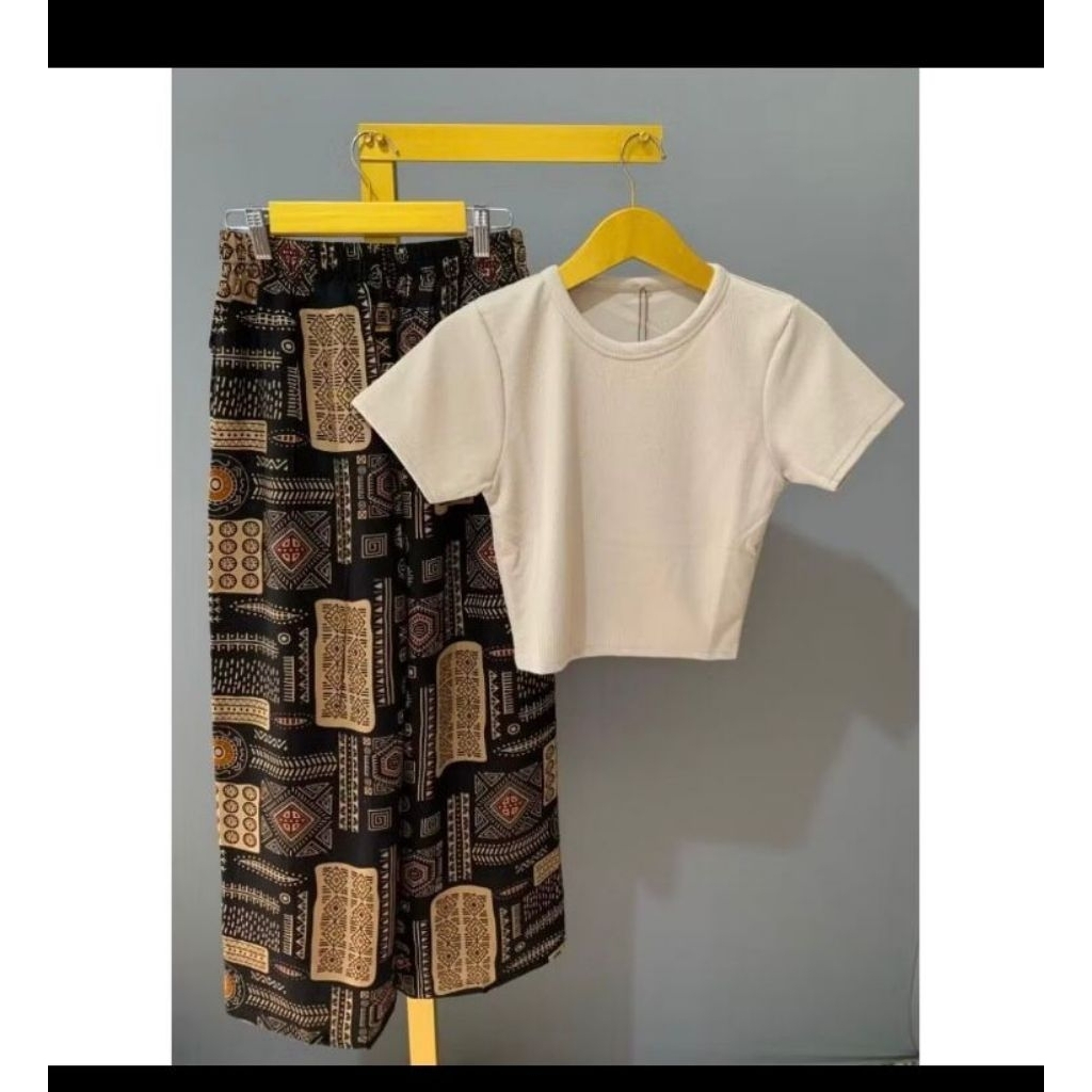 Setelan kulot / Setelan kulot crop top terbaru // setelan kulot crop top wanita bodyfit all size