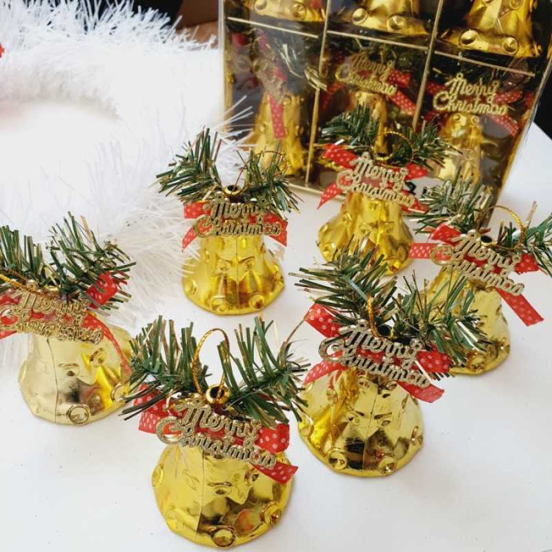 Lonceng Natal Besar 6 cm Hiasan Parcel Hampers Pita Natal Murah Sale