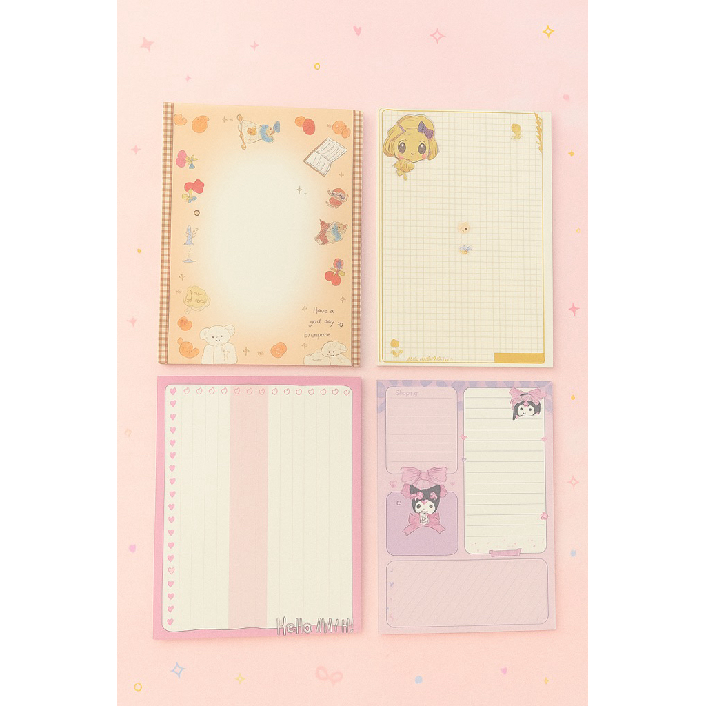 Memopad B5 / Notepad B5 / buku catatan besar berkarakter lucu