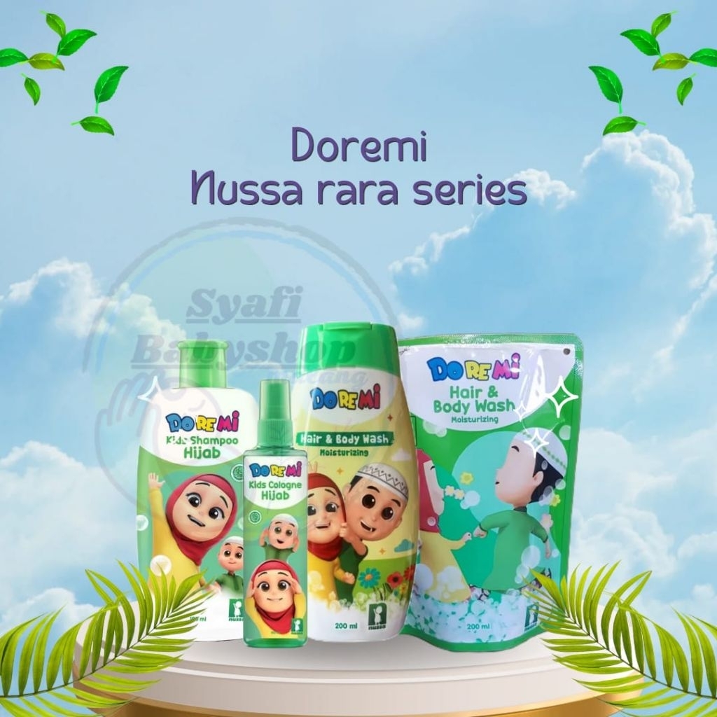 DOREMI NUSSA RARA THE SERIES, BODY WASH, SHAMPOO DAN COLOGNE