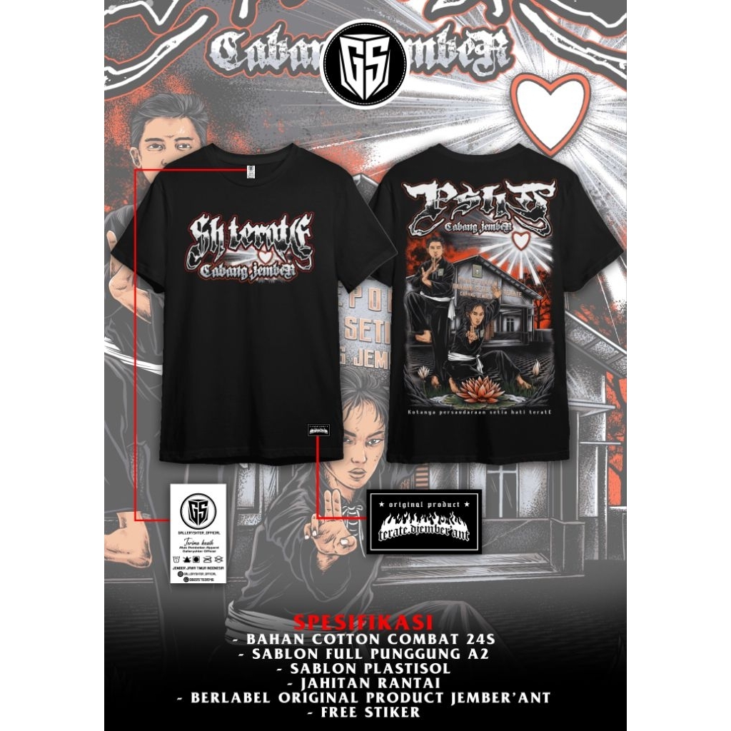 KAOS PSHT CABANG JEMBER PADEPOKAN DESAIN TERBARU