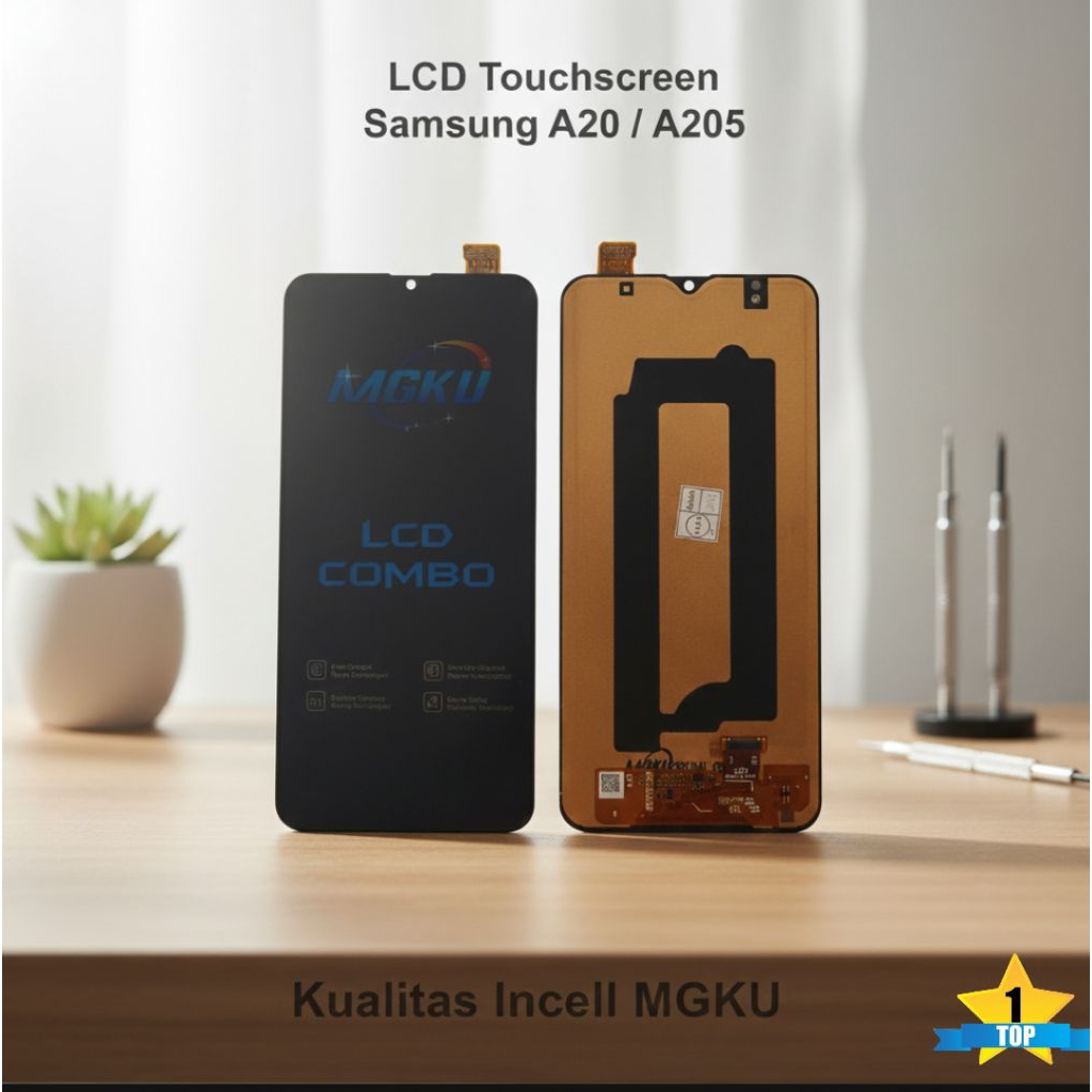 LCD TOUCHSCREEN SAMSUNG A20/A205 ORIGINAL 100% BARU