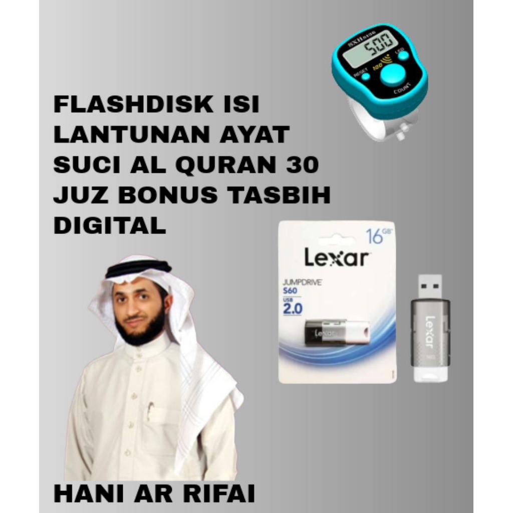 FLASHDISK MUROTTAL AL QURAN 30 JUZ QORI INTERNATIONAL