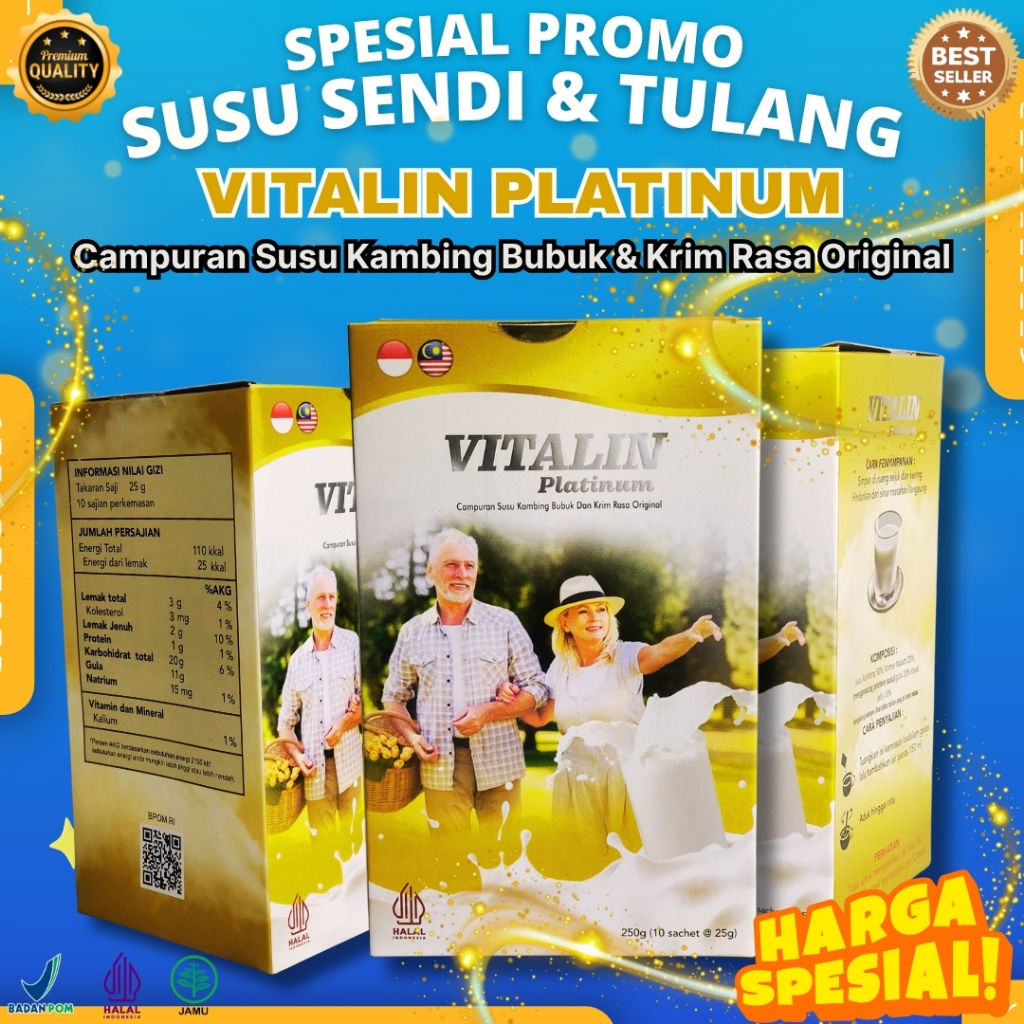 VITALIN PLATINUM, SUSU VITALIN PLATINUM, SUSU SENDI DAN TULANG VITALIN PLATINUM -   Jaga Imun Tubuh 