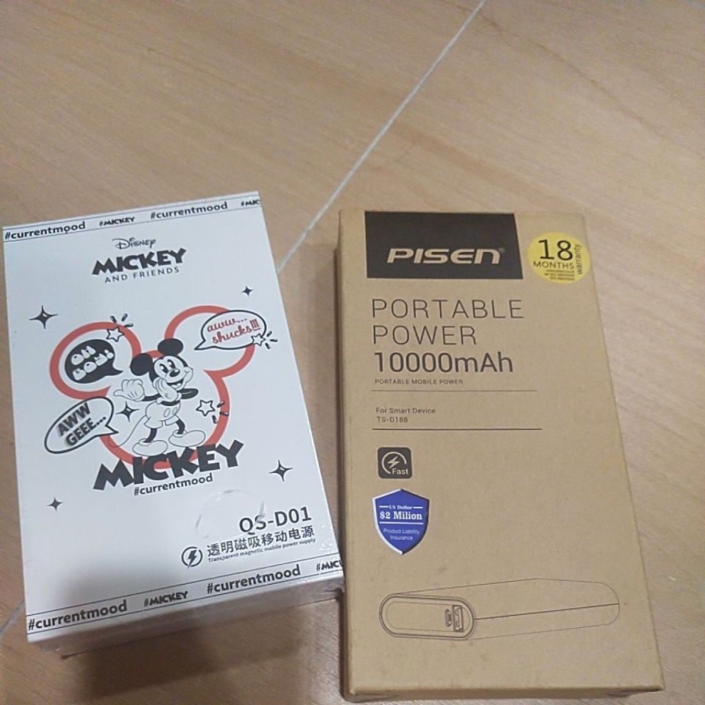 powerbank pisen 10000 mah powerbank magnetic mickey 5000mah