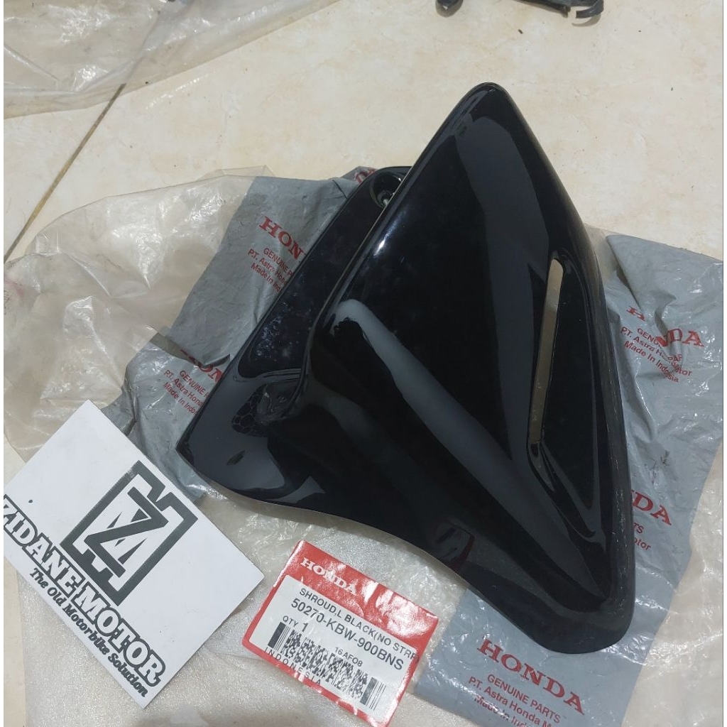 cover kafer kofer kupingan tangki hitam kiri honda tiger 2000 tilas tilam original AHM