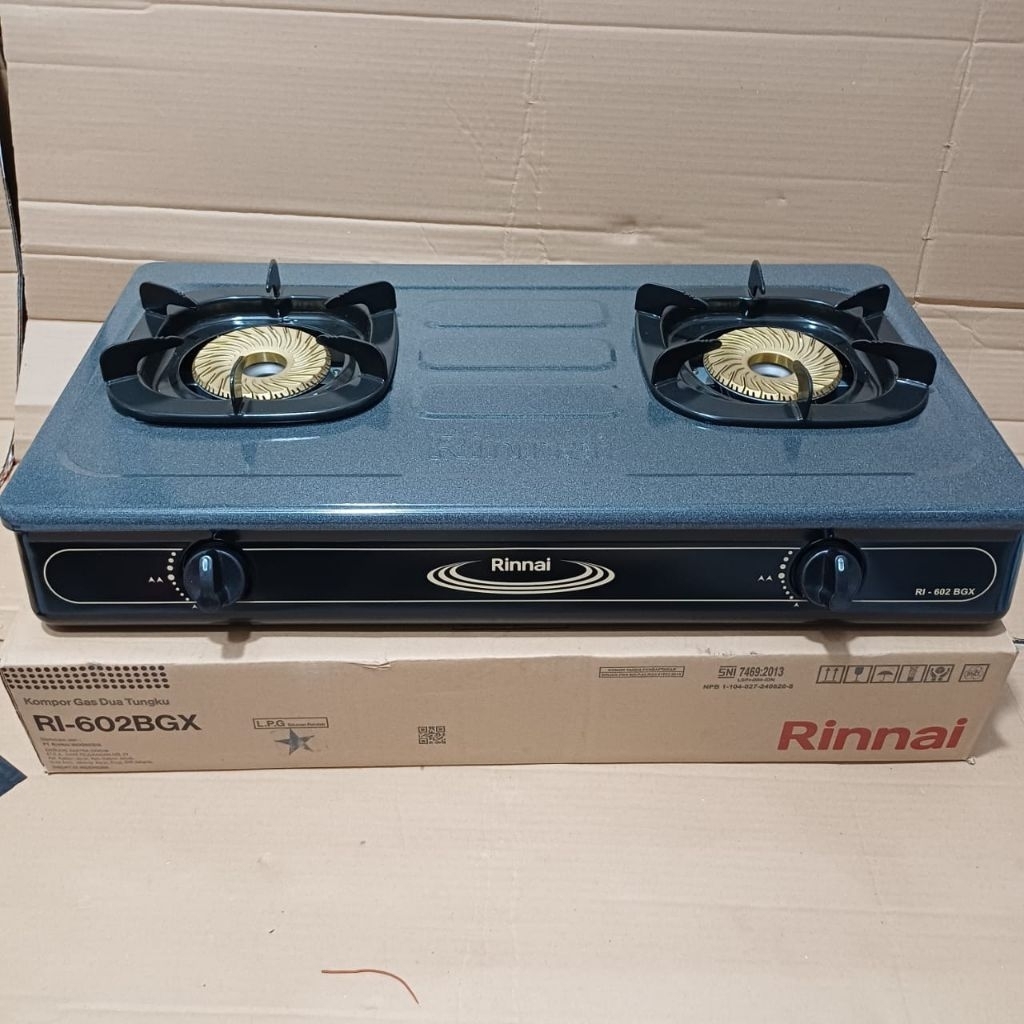 Rinnai RI602BGX Kompor Gas rinnai 2 tungku Tungku besar tungku tornado