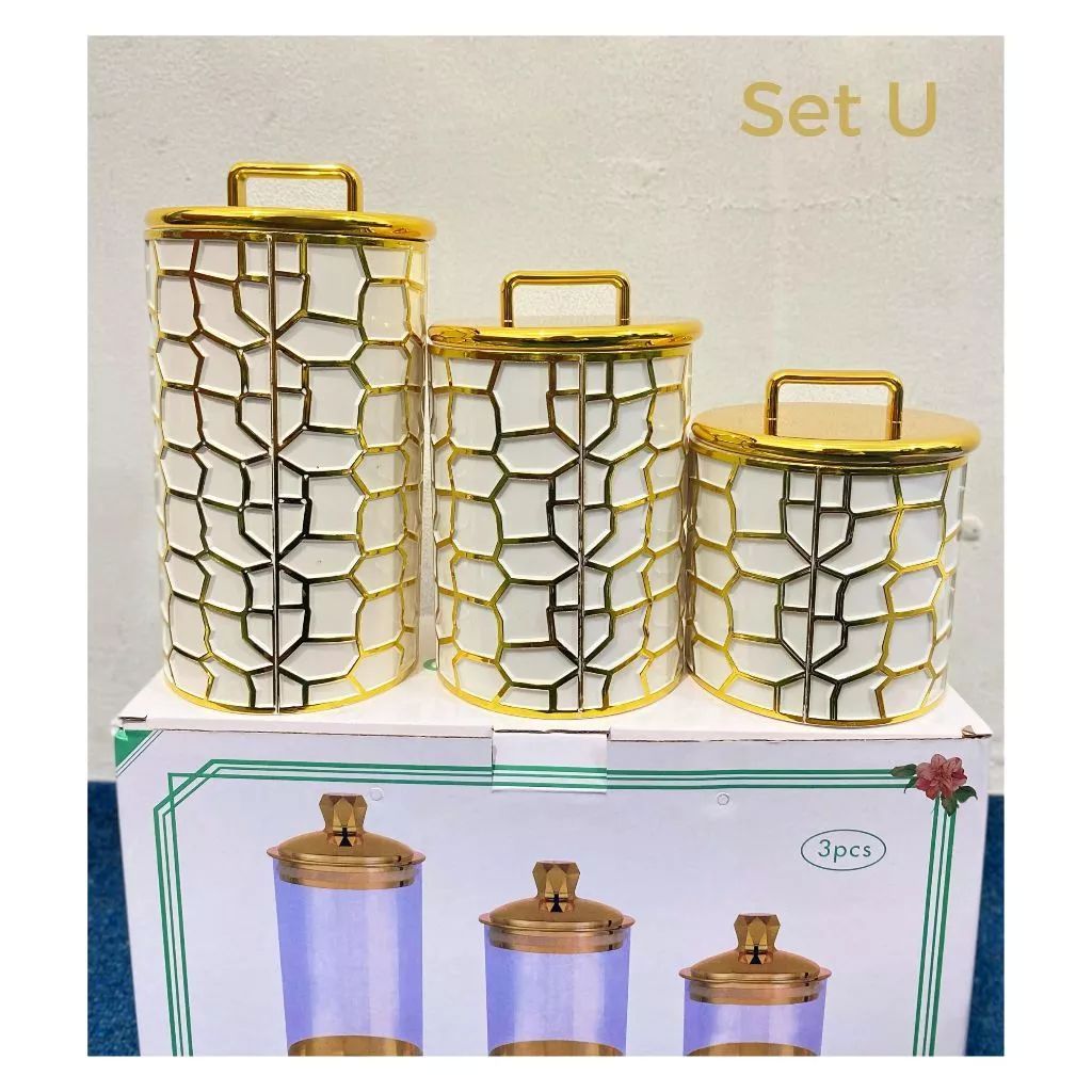 Toples Mewah Toples Gold Toples Aklirik Kedap Udara Gold Emas / Toples List Gold Mewah Toples Penyim