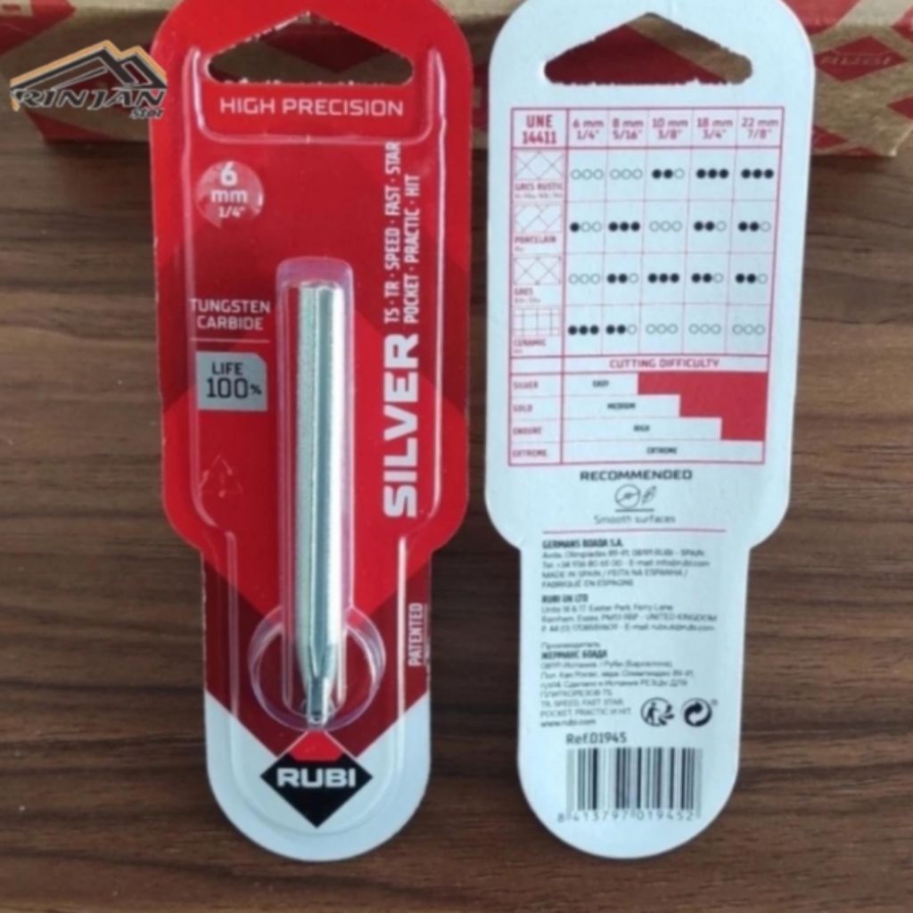 Mata Pisau potong Granit RUBI 6Mm 8Mm 10Mm Original Mata Pisau pemotong keramik Granit Rubi Silver