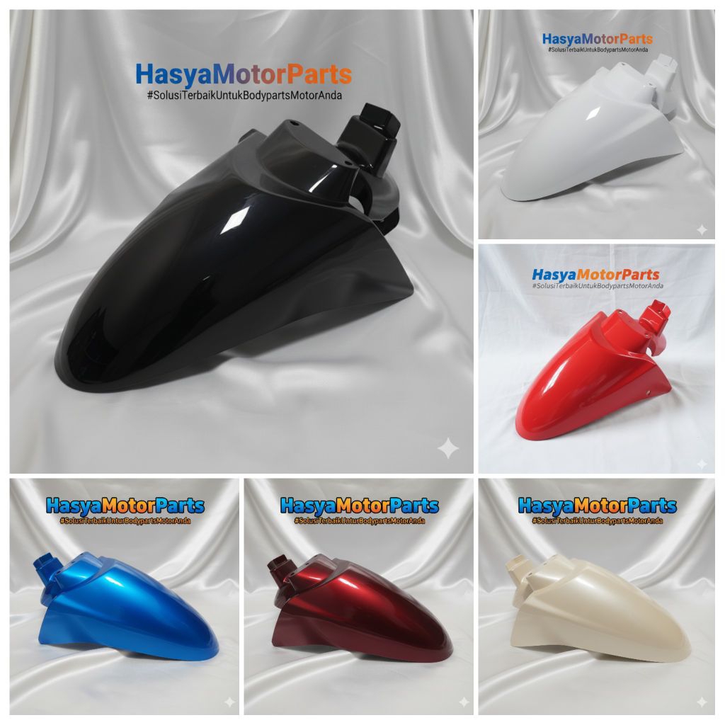 Body Halus Spakbor Slebor Depan Scoopy Fi Esp Stater Halus dan Kasar K16 2013-2016 Warna Hitam Biru 