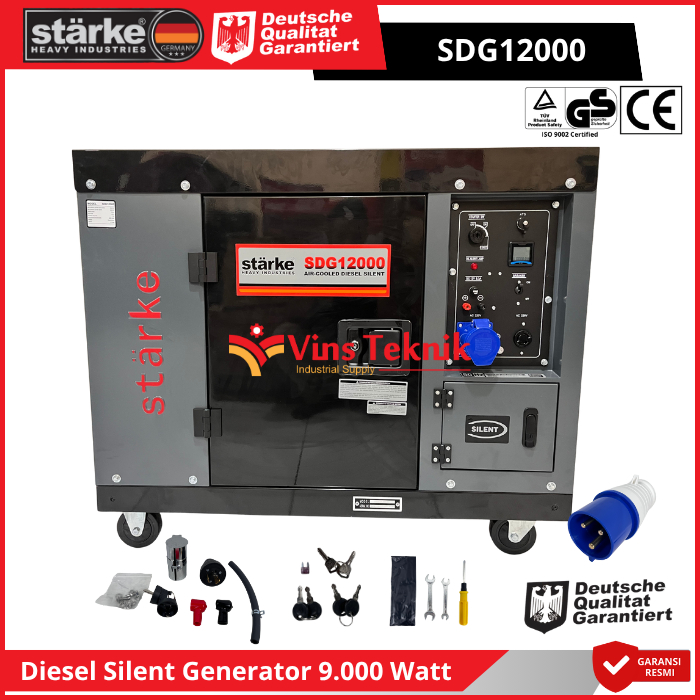 STARKE SDG 12000 Mesin Genset Listrik Solar Genset Silent Diesel Generator Genset 9.000 Watt SDG1200