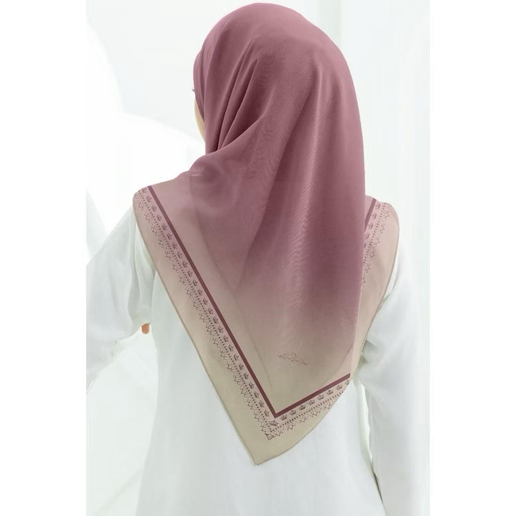Hijab motif gradasi/Hijab voal premium sublim motif gradasi