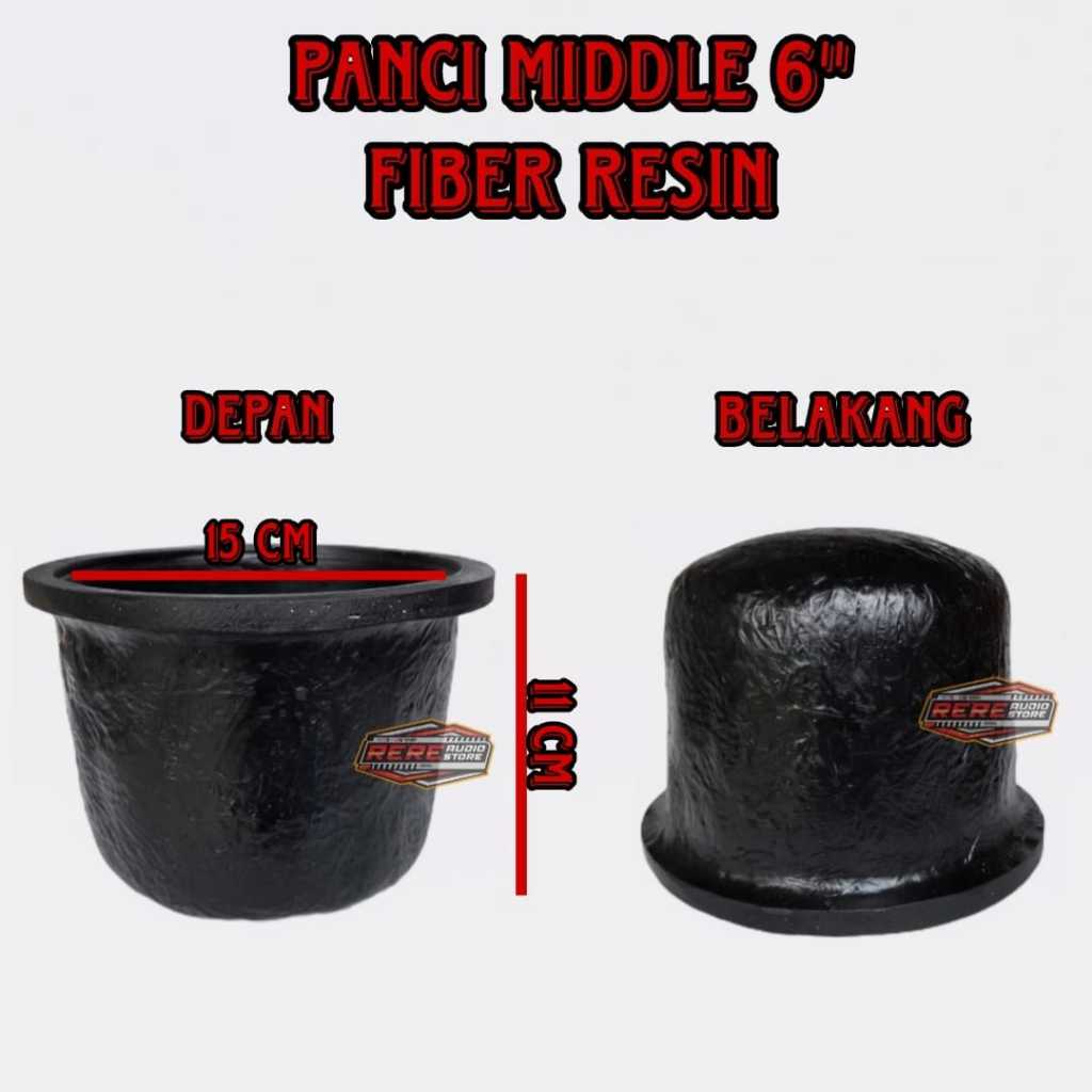 Panci Middle 6 inch / Tutup Speaker Midle 6'' Suara Clarity Bahan Fiber Resin Tebal