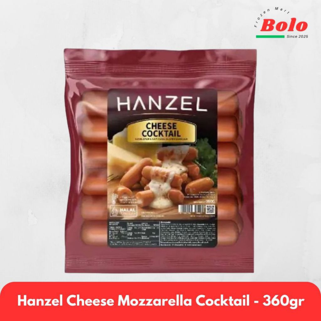Hanzel Sosis Cocktail Mozzarella Cheese - 360gr / isi 21 #SosisPremium #SosisCocktail