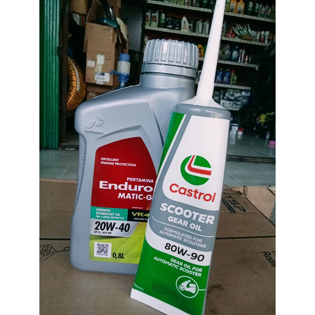 OLI MESIN ENDURO MATIC G + GARDAN CASTROL / ENDURO MATIC G 20-40W 08 L ORIGINAL ALL MATIC
