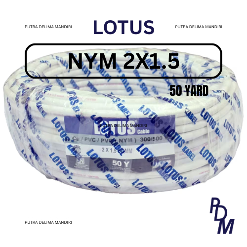 Kabel Listrik Lotus NYM 2x1.5 LOTUSKU CABLE 50 YARD