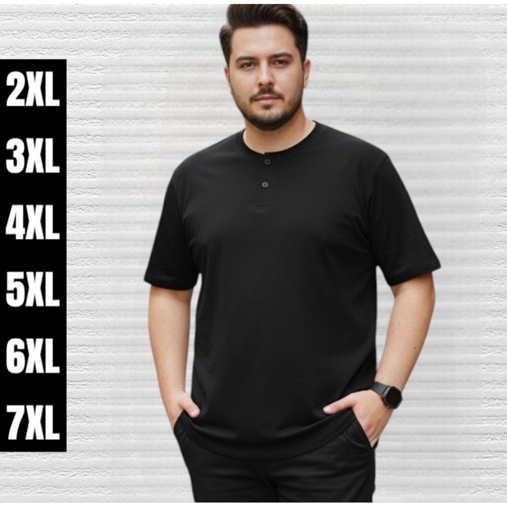 Baju Muslim Pria Kaos Koko Kurta Dewasa Lengan Pendek Jumbo Big size