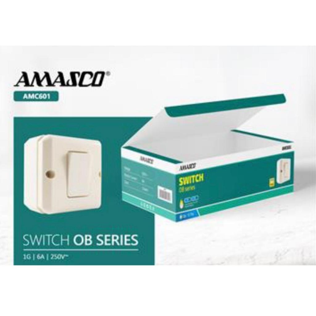 Saklar Engkel AMC 601 Amasco / Saklar Lampu Awet / Saklar Tempel / Saklar Lampu Rumah, Kamar / Sakla
