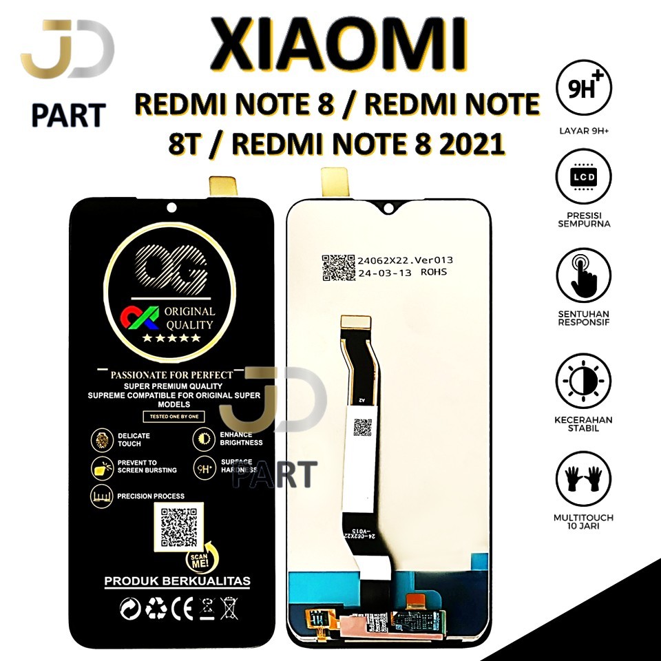 LCD TOUCHSCREEN XIAOMI REDMI NOTE 8 / REDMI NOTE 8T / REDMI NOTE 8 2021 COMPLETE ORIGINAL 100% FULLS