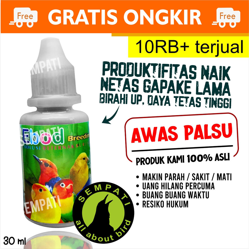Sempati E-Breeding Ebreeding Ebod Jaya Obat E Breeding Ternak Vitamin Burung Murai Batu Lovebird Ken