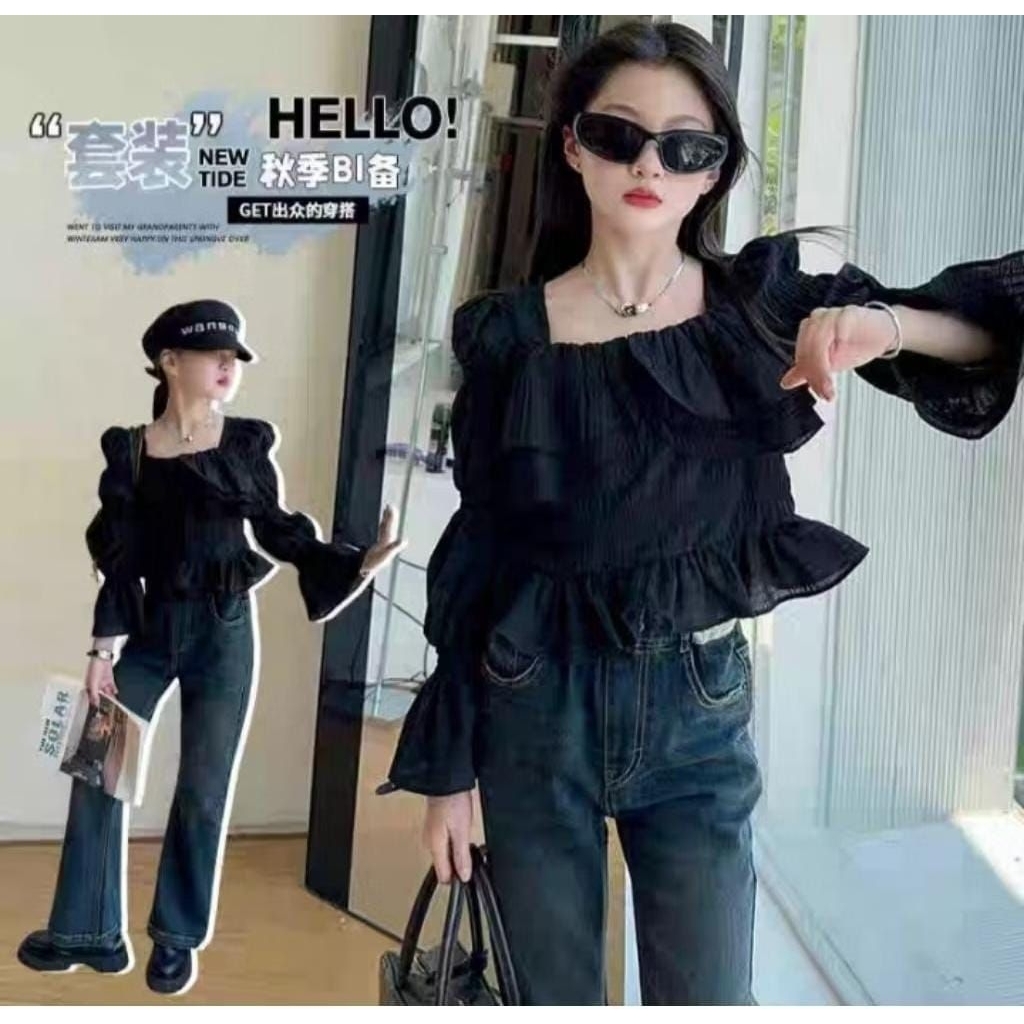 [COD] 120-140-150-170 USIA 6-7-8-9-10-11-12TH SETELAN CELANA JINS SKENA TERBARU PREMIUM SUPER CANTIK
