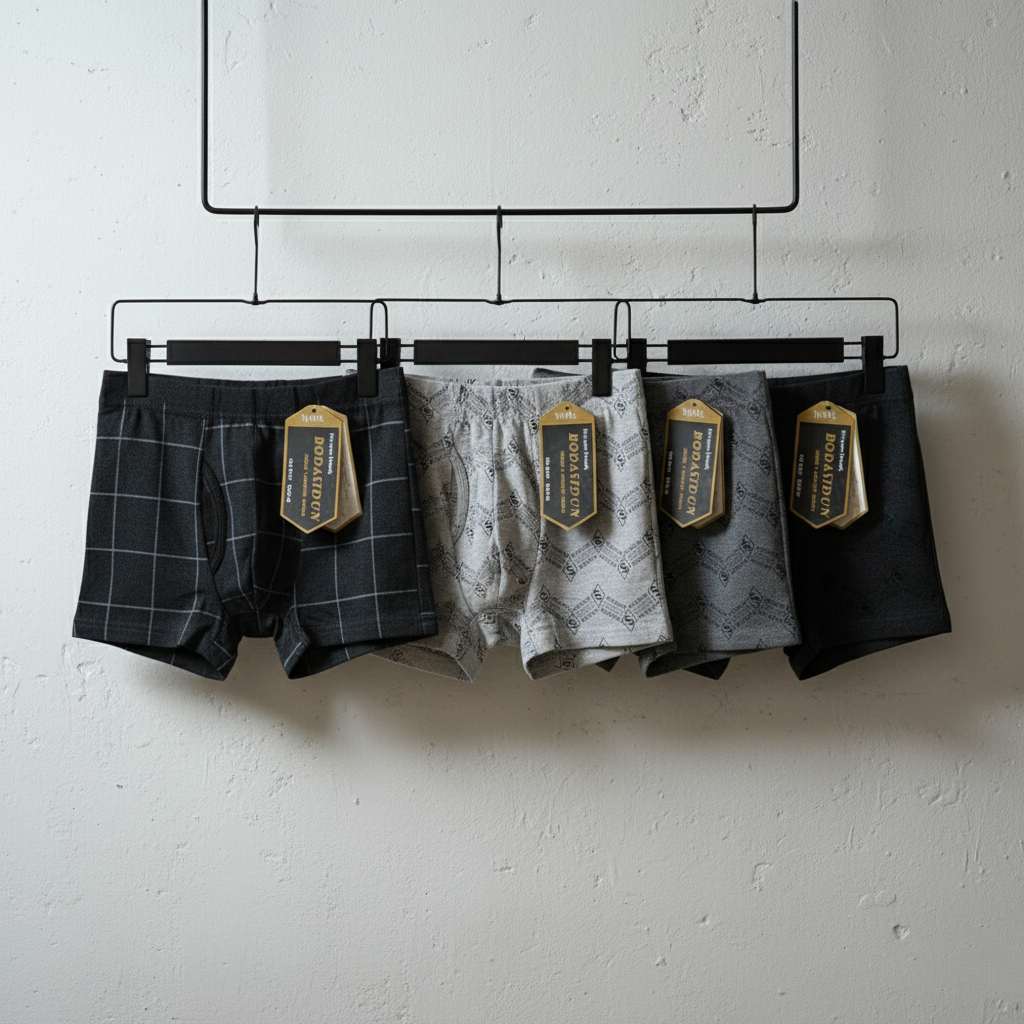 Bodasidun 8707 Celana Dalam Pria Dewasa Katun Model Boxer Cd Cowok Dalaman Pria Bahan Lembut Karet P