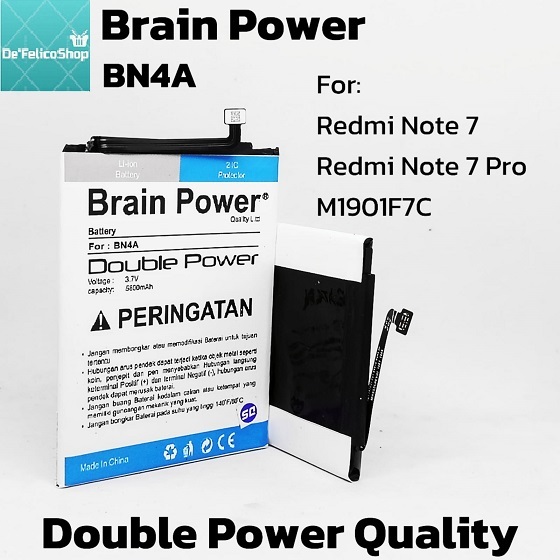BATERAI HP XIAOMI REDMI BN4A FOR REDMI NOTE 7/NOTE 7 PRO DOUBLE POWER BATTERY