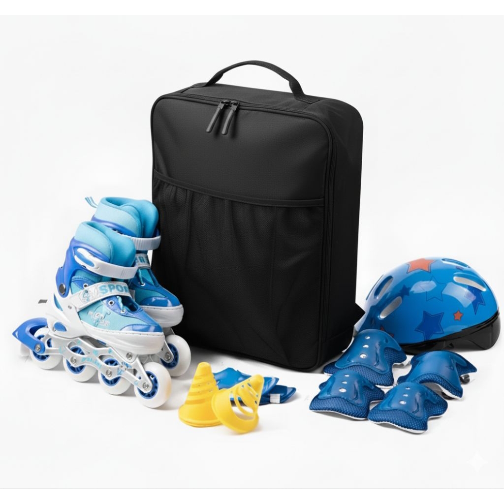 Tas ransel sepatu roda tas olahraga untuk membawa sepatu roda dan barang lainnya tas gendong