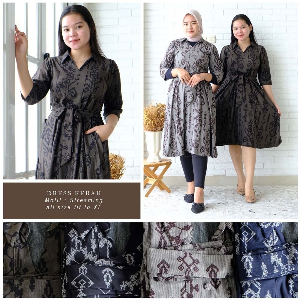 MIDI Dress Kerah Calvin Jeans Jess Nad
